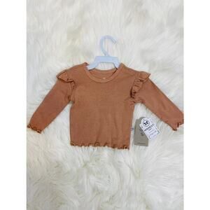 Honest Baby Organic Cotton Ruffle Long Sleeve Shirt